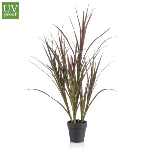 Arbusto junco artificial en maceta. 90 cm de altura con Tratamiento UV para exterior. Planta junco artificial para jardin