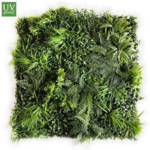 Jardín Multivegetal artificial para exterior en placas de 100x100cm