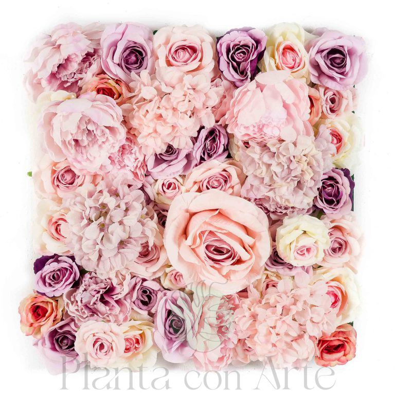 Jardín Vertical de rosas artificiales