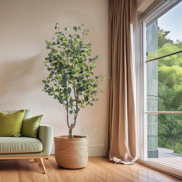 árbol de eucalipto en decoración de interior
