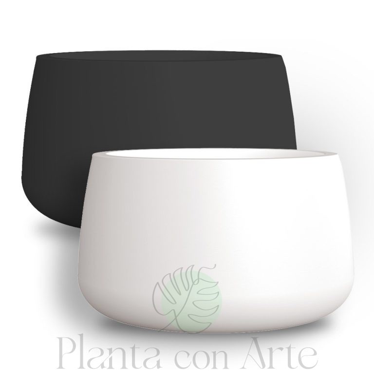 jardinera baja redonda Decoluxe L de 60 cm de diámetro