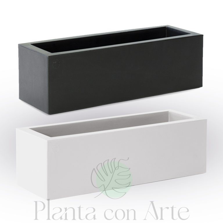 Jardineras bajas rectangulares MINIDECO o MAXIDECO en blanco y negro