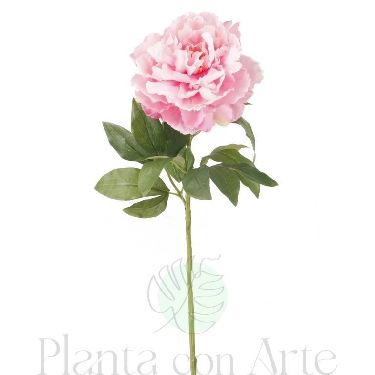 PEONÍA ROSA artificial de 65 cm de altura