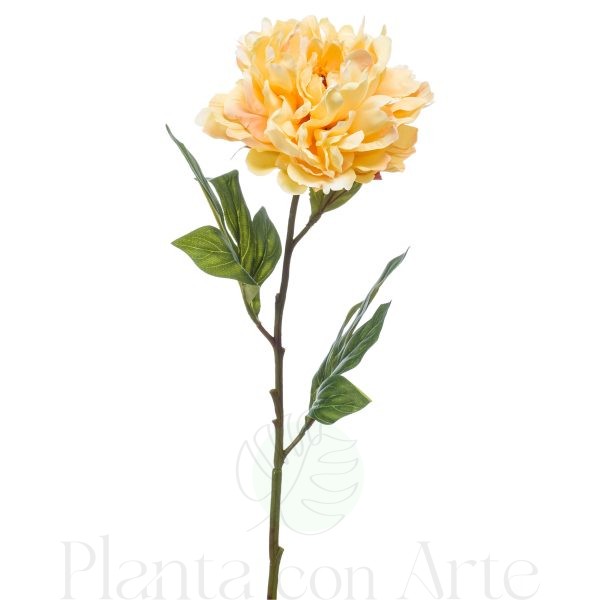 PEONÍA AMARILLA SILVESTRE ARTIFICIAL DE 77 CM DE ALTURA