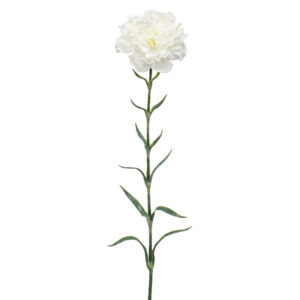 Clavel blanco artificial muy realista, con 67 cm de altura