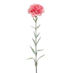 CLAVEL ROSA artificial de altísimo realismo para ramos y centros, con tallo moldeable