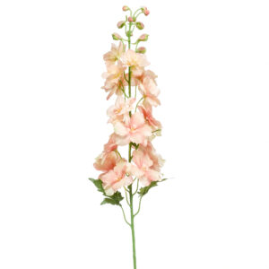 Rama de DELPHINIUM MELOCOTÓN con flores de color MELOCOTÓN artificial realista de 95 cm de altura total  muy realista, para decorar tus bouquets o jardineras