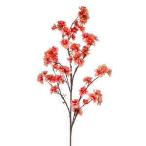 Flor de cerezo coral artificial muy realista con 120 cm de altura