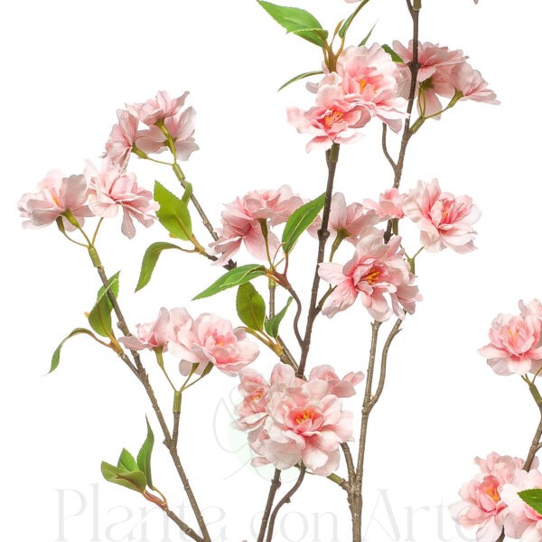 Detalle de las flores de Rama de flor de cerezo melocotón artificial de alto realismo