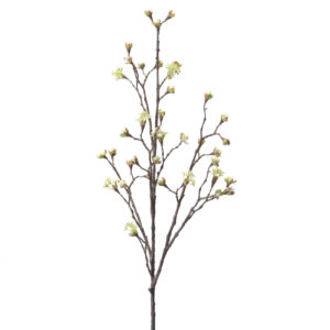 Rama de Arce con flores de color crema artificial realista de 110cm de altura total  muy realista, para decorar tus bouquets o jardineras