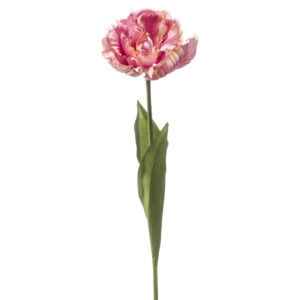 TULIPÁN PARÍS LILA artificial tacto real, realista de 66 cm de altura total realista, para decorar tus bouquets o jardineras