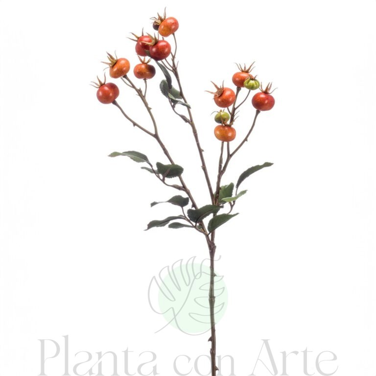 Rama ESCARAMUJOS de ROSA artificial de 65 cm de altura, para pinchar en espuma floral o en tierra