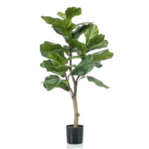 Ficus Lyrata artificial realista de 90 cm de altura para interior
