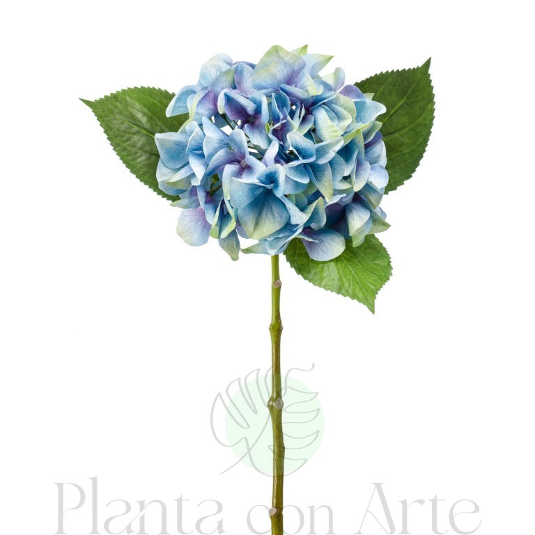 Hortensia azul artificial de alto realismo