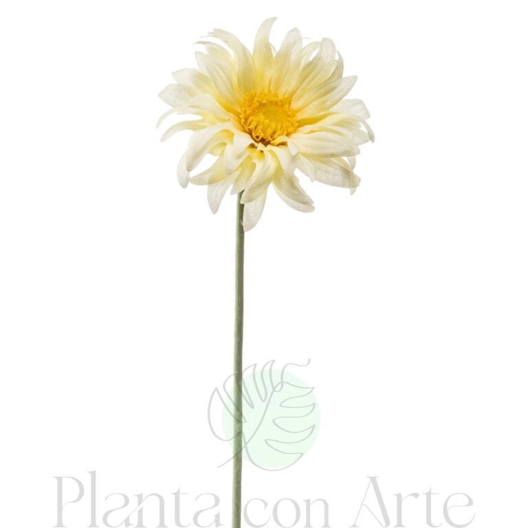 Gerbera mini Amarilla artificial con tacto real y 50 cm de altura muy realista, para decorar tus bouquets o jardineras