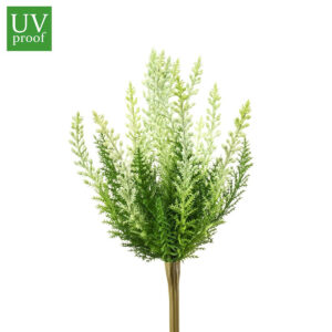 Arbusto de ERICA BLANCA para exterior UV artificial realista o flor Arbusto de ERICA BLANCA artificial realista de 29 cm de altura total realista, para decorar tus bouquets, nichos o jardineras EN EXTERIOR