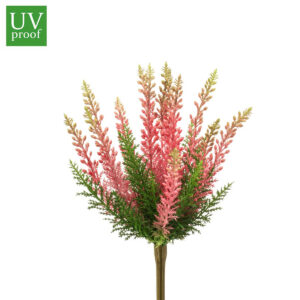 Arbusto de ERICA ROSA para exterior UV artificial realista o flor Arbusto de ERICA ROSA artificial realista de 29 cm de altura total realista, para decorar tus bouquets, nichos o jardineras EN EXTERIOR.