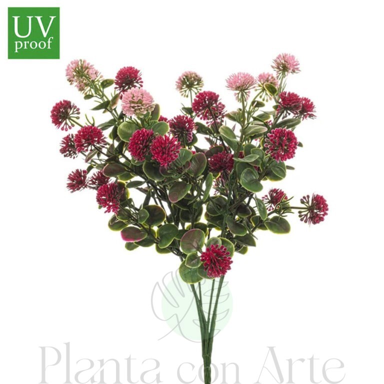 Ramo BELLIS UV artificial realista o flor bellis artificial realista de 36 cm de altura total realista, para decorar tus bouquets, nichos o jardineras EN EXTERIOR