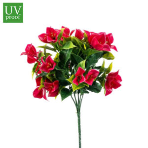 Buganvilla ROJA X6 UV artificial realista o flor buganvilla artificial realista de 30 cm de altura total realista, para decorar tus bouquets, nichos o jardineras EN EXTERIOR