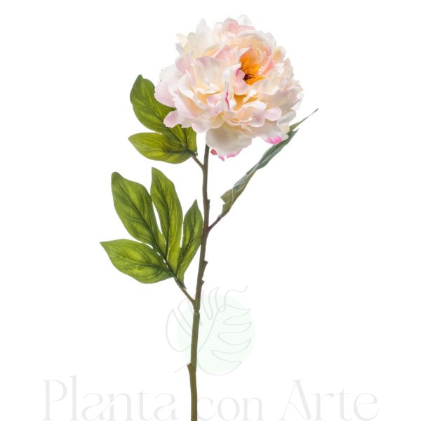PEONÍA ROSA SUAVE artificial de 77 cm de altura y 14 cm de ancho, para pinchar en espuma floral o en tierra