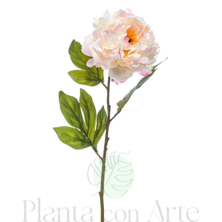 PEONÍA ROSA SUAVE artificial de 77 cm de altura y 14 cm de ancho, para pinchar en espuma floral o en tierra