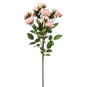 Rama de ROSAS Mini Rosa Suave artificial realista de 57 cm de altura total.