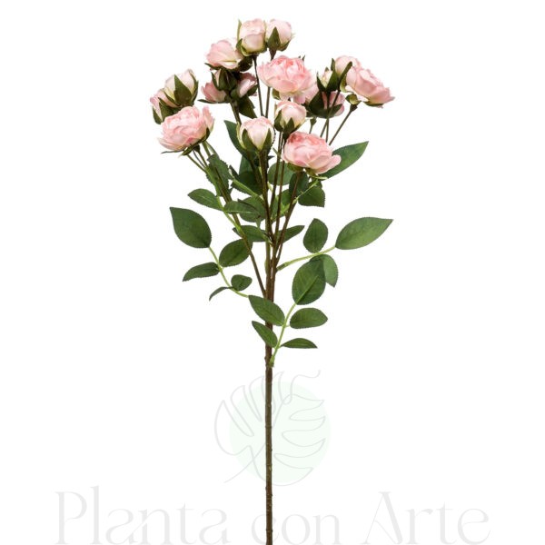 Rama de ROSAS Mini Rosa Suave artificial realista de 57 cm de altura total.