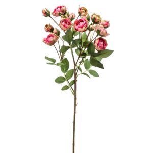 Rama de ROSAS Mini Rosa y verde artificial realista de 57 cm de altura total