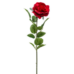 ROSA artificial ROJA realista de 63 cm de altura total