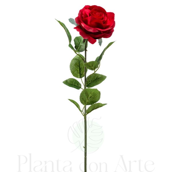 ROSA artificial ROJA realista de 63 cm de altura total