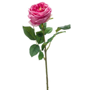 ROSA ROSA artificial realista con TACTO REAL, de 60 cm de altura total