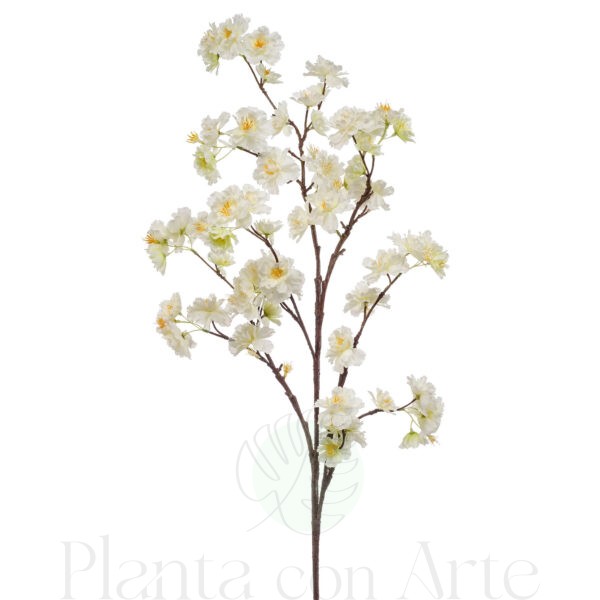 FLOR DE CEREZO CREMA artificial realista - 120 cm de alto - Sakura CREMA artificial realista cuidadosamente elaborada para imitar la belleza del natural
