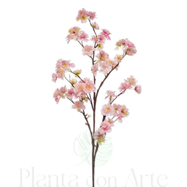 Rama de FLOR DE CEREZO ROSA SUAVE artificial de altísimo realismo y color vivo. Preciosa rama muy decorativa para ambientes orientales