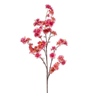 Rama de FLOR DE CEREZO ROSA FUERTE artificial de altísimo realismo y color vivo. Preciosa rama muy decorativa para ambientes orientales