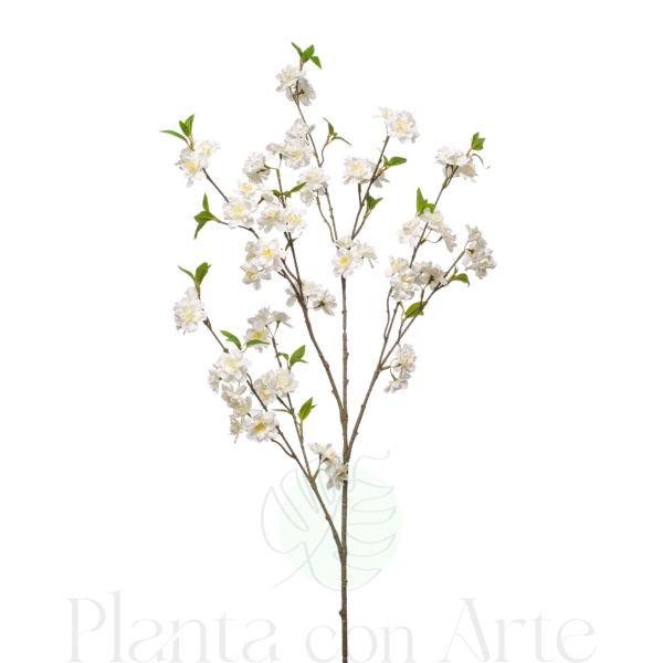 FLOR DE CEREZO BLANCA artificial realista - 120 cm de alto - Sakura BLANCO artificial realista cuidadosamente elaborada para imitar la belleza del natural