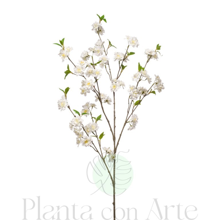 FLOR DE CEREZO BLANCA artificial realista - 120 cm de alto - Sakura BLANCO artificial realista cuidadosamente elaborada para imitar la belleza del natural