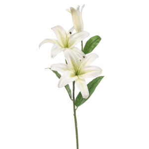 LIRIO CASABLANCA artificial blanco de 85 cm de altura, de increíble realismo, para pinchar en espuma floral o en tierra