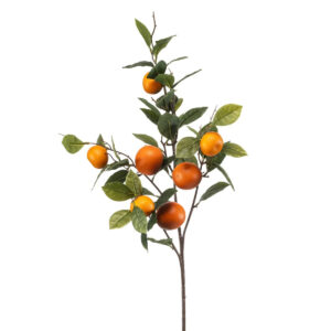 Rama con naranjas artificiales hiperrealistas de 95 cm de altura