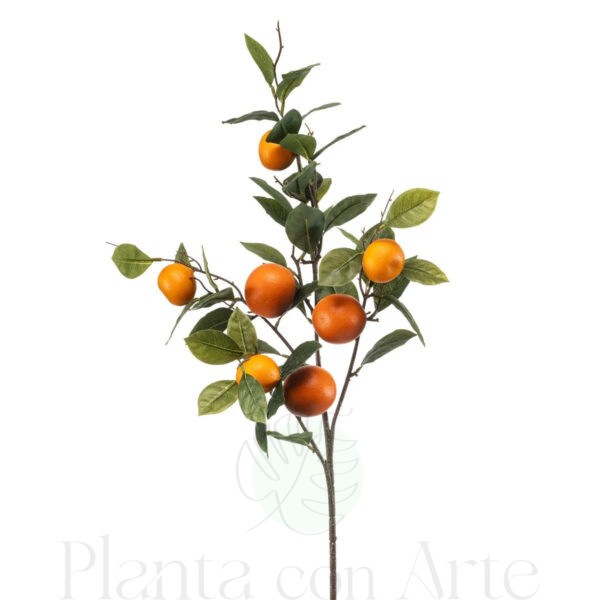 Rama con naranjas artificiales hiperrealistas de 95 cm de altura