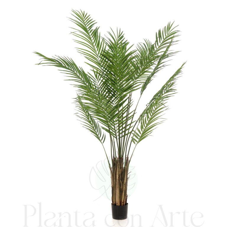 Palmera Kentia artificial hiperrealista de 180 cm de altura para interior