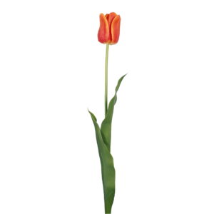 Tallo de TULIPÁN artificial naranja modelo France de altísimo realismo y color vivo