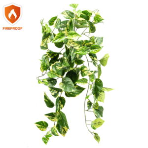 Scindapsus Colgante ignífuga artificial de 60 cm de largo