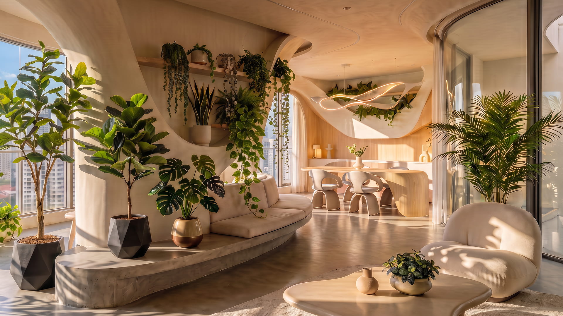 plantas artificiales hiperrealistas para interior