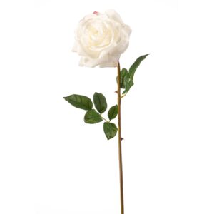 Rosa BLANCA artificial con tacto real | Hiperrealista