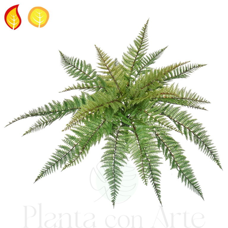 Planta de HELECHO artificial UV FR-S4 ignífuga con acabado ultrarrealista