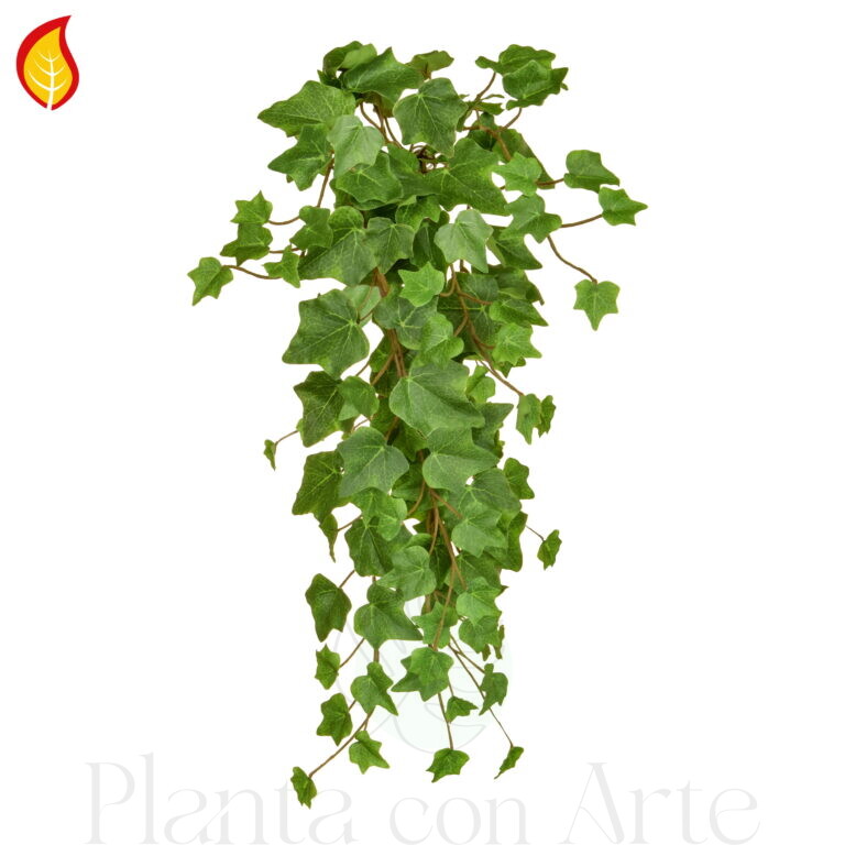 Mata colgante HIEDRA FR verde hiperrealista de 55 cm de altura BS EN 13501-1