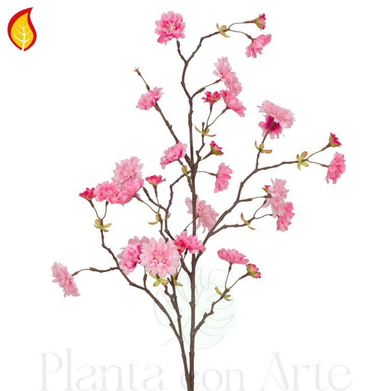 Rama de CEREZO artificial FR -S14-Rosa - 107 cm - Sakura ROSA cumple la Norma Europea BS EN 13501-1:2018-B-S1, d0 - Rama ignífuga para espacios públicos