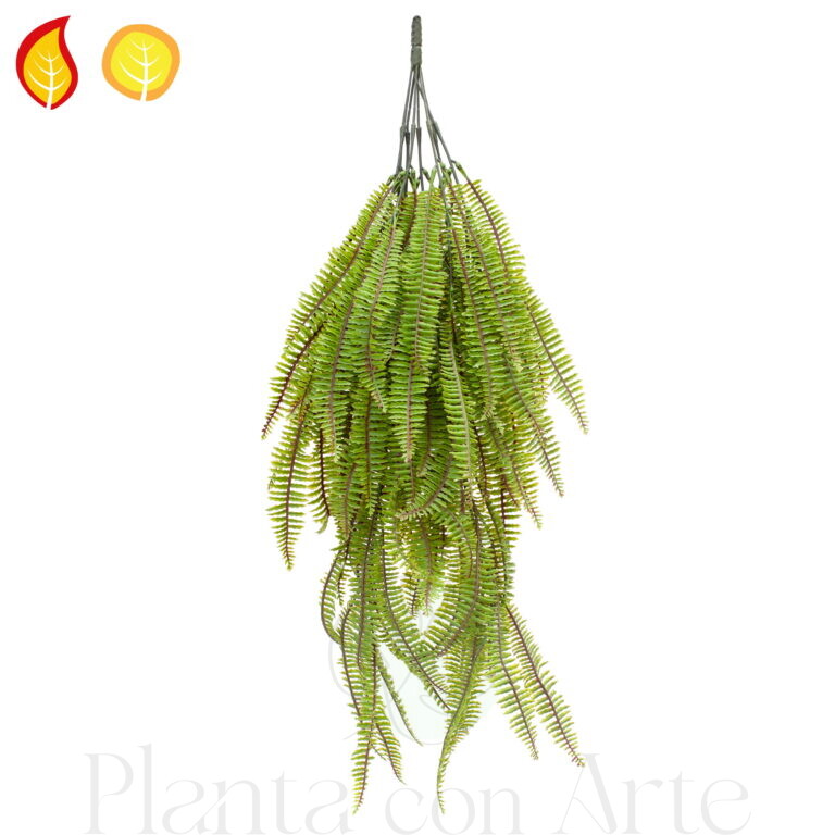 Mata de HELECHO BOSTON colgante UVFR artificial Hiperrealista