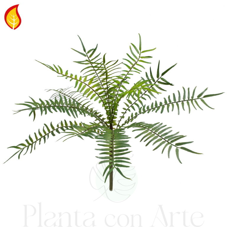 Planta HELECHO PTERIS FR artificial hipereealista ignífugo - Norma BS EN 13501-1