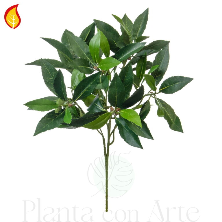 Rama de LAUREL artificial FR-S1 hiperrealista ignífuga - Norma BS EN 13501-1